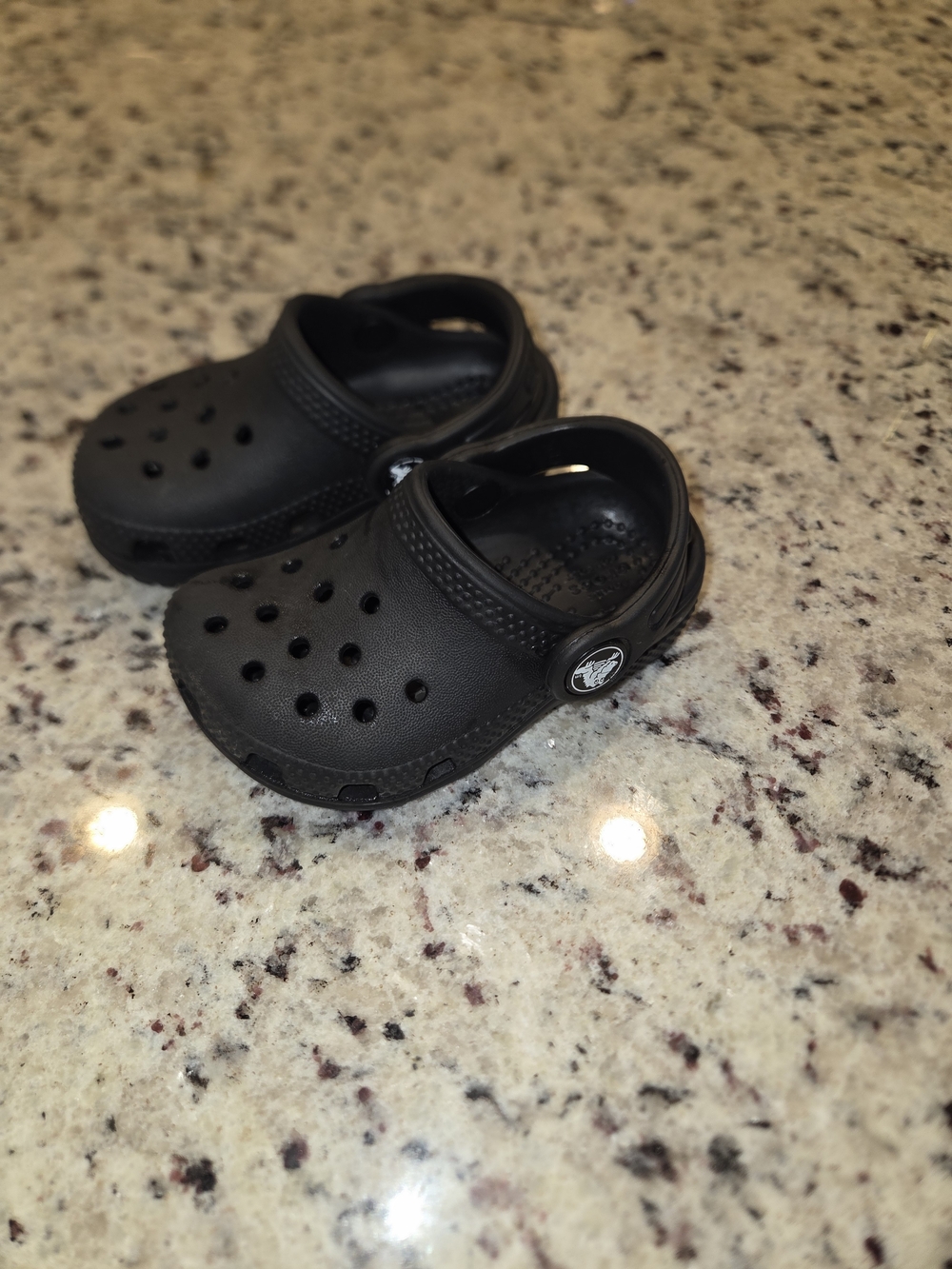Kids Black Croc Clog  - Casual Slip-On Comfort